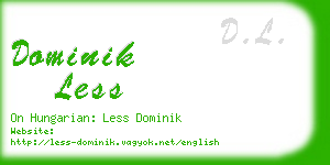 dominik less business card